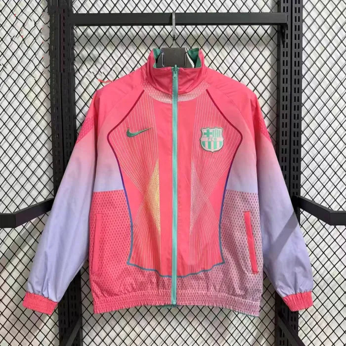 מעיל רוח דו-צדדי לאימונים של ברצלונה 2025